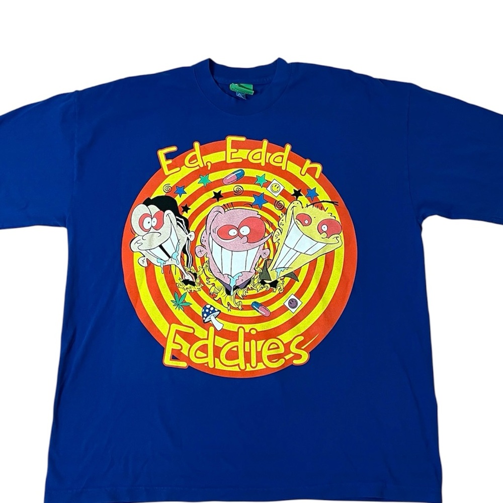Cartoon Network Ed EDD n Eddy T-Shirt blue men’s XL 100% cotton great condition